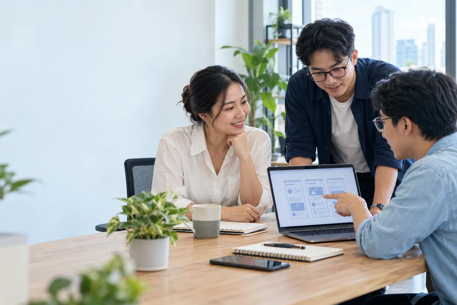 Nhóm người Việt trao đổi về nhu cầu thiết kế ứng dụng cho doanh nghiệp